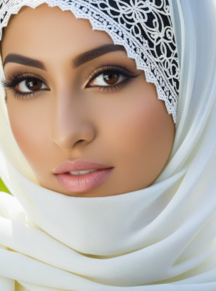 femme avec un voile blanc